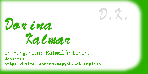 dorina kalmar business card